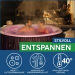 Bestway® Lay-Z-SPA® LED-Whirlpool Hollywood AirJet™ für 6 Personen Ø 196 x 66 cm, LED-Design