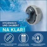 Bestway® Lay-Z-SPA® XXL-Whirlpool Mauritius AirJet™ mit App-Steuerung, für 7 Personen Ø 270 x 180 x 71 cm, Holz-Optik (Basaltgrau)