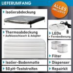 BRAST Whirlpool MSpa Oslo Aero Plus XXL mit Fester Außenwand | LED-Beleuchtung 20 einstellbare Farben für 6 Personen | 180x180x65cm | 140 Massagedüsen | Ganzjähriger Einsatz Winterfest | In & Outdoor