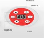 #WEJOY Aufblasbarer Whirlpool für 4 Personen mit Abdeckung, tragbarer aufblasbarer Whirlpool mit 130 Luftblasendüsen, Indoor Outdoor