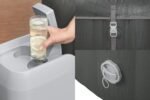 Bestway® Lay-Z-SPA® XXL-Whirlpool Mauritius AirJet™ mit App-Steuerung, für 7 Personen Ø 270 x 180 x 71 cm, Holz-Optik (Basaltgrau)