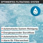 BRAST Whirlpool aufblasbar MSpa Starry mit LED Beleuchtung für 6 Personen Ø204x70cm In- Outdoor Pool 138 Massagedüsen Energiespar-Timer Heizung Bubble Wellness Massage