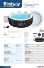 Bestway® Lay-Z-SPA® LED-Whirlpool Hollywood AirJet™ für 6 Personen Ø 196 x 66 cm, LED-Design