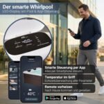 Miweba Whirlpool MSpa Tribeca mit Fester Außenwand | App Steuerung | 6 Personen Spa | 160x160x65cm | 120 Massagedüsen | Ganzjähriger Einsatz Winterfest | In & Outdoor Pool | Gartenpool | Aufstellpool