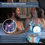 Miweba MSpa Whirlpool Outdoor Aurora | RGB LED Beleuchtung - 6 Personen Pool aufblasbar - UVC+ Wasserreinigung - Spa ⌀ 204.0 cm - Aufstellpool mit Fernbedienung - Hot Tub - Aufblasbarer Whirlpool