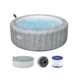 Bestway® Lay-Z-SPA® Energiespar-Whirlpool Hawaii AirJet™ mit App-Steuerung + integrierter UltraFit™ -Pumpeneinheit, für 6 Personen 180 x 180 x 71 cm, Kobaltblau