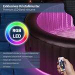 Miweba MSpa Whirlpool Outdoor Aurora | RGB LED Beleuchtung - 6 Personen Pool aufblasbar - UVC+ Wasserreinigung - Spa ⌀ 204.0 cm - Aufstellpool mit Fernbedienung - Hot Tub - Aufblasbarer Whirlpool