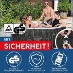 Bestway® Lay-Z-SPA® LED-Whirlpool Hollywood AirJet™ für 6 Personen Ø 196 x 66 cm, LED-Design