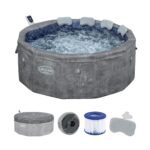 Bestway® Lay-Z-SPA® Energiespar-Whirlpool Hawaii AirJet™ mit App-Steuerung + integrierter UltraFit™ -Pumpeneinheit, für 6 Personen 180 x 180 x 71 cm, Kobaltblau